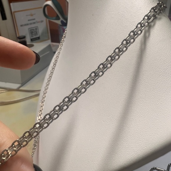 Vintage Chain Sterling Silver necklace 19” 925 - Picture 3 of 9
